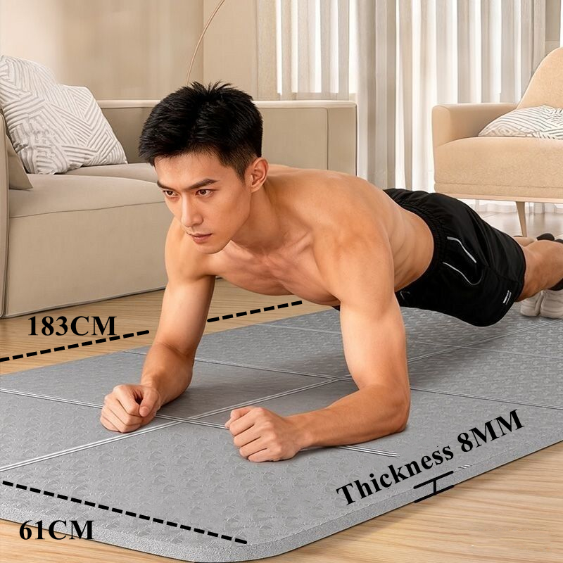 Pilates Yoga Mat Workout - Mata składana 183x61x0,8 cm Ekologiczna mata