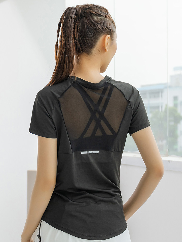 Pilates Yoga Top - Letnia sportowa koszulka damska z krótkim