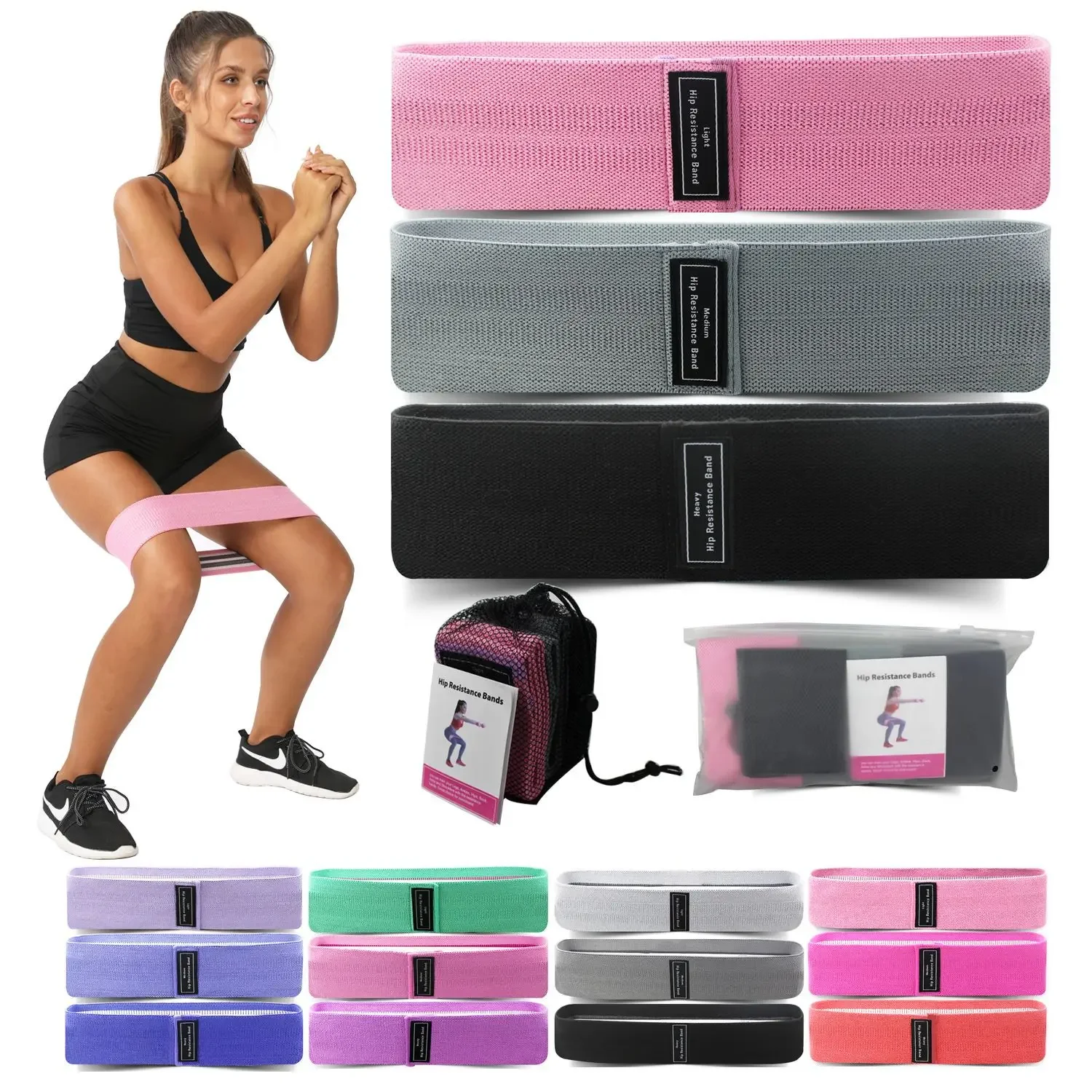 Pilates Yoga Core - 1/2/3 szt. Opaski elastyczne opaski oporowe