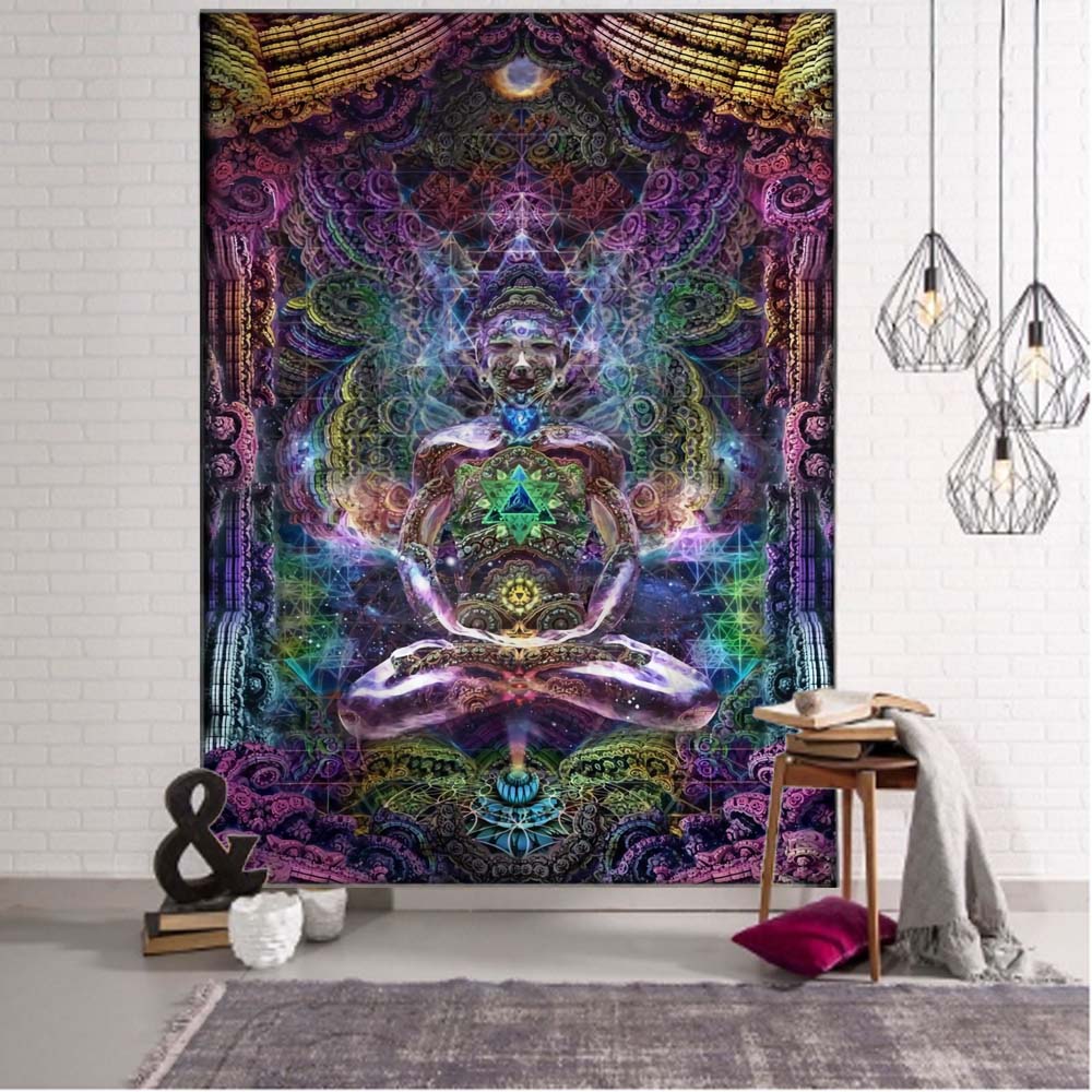 Pilates Yoga Studio - Gobelin Wiszący na Ścianę Czakra Psychodeliczna