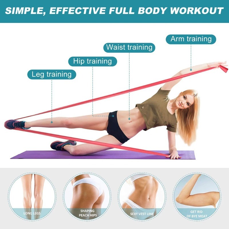 Naturalne lateksowe gumy oporo – Pilates Yoga Home Workout recenzja i cena
