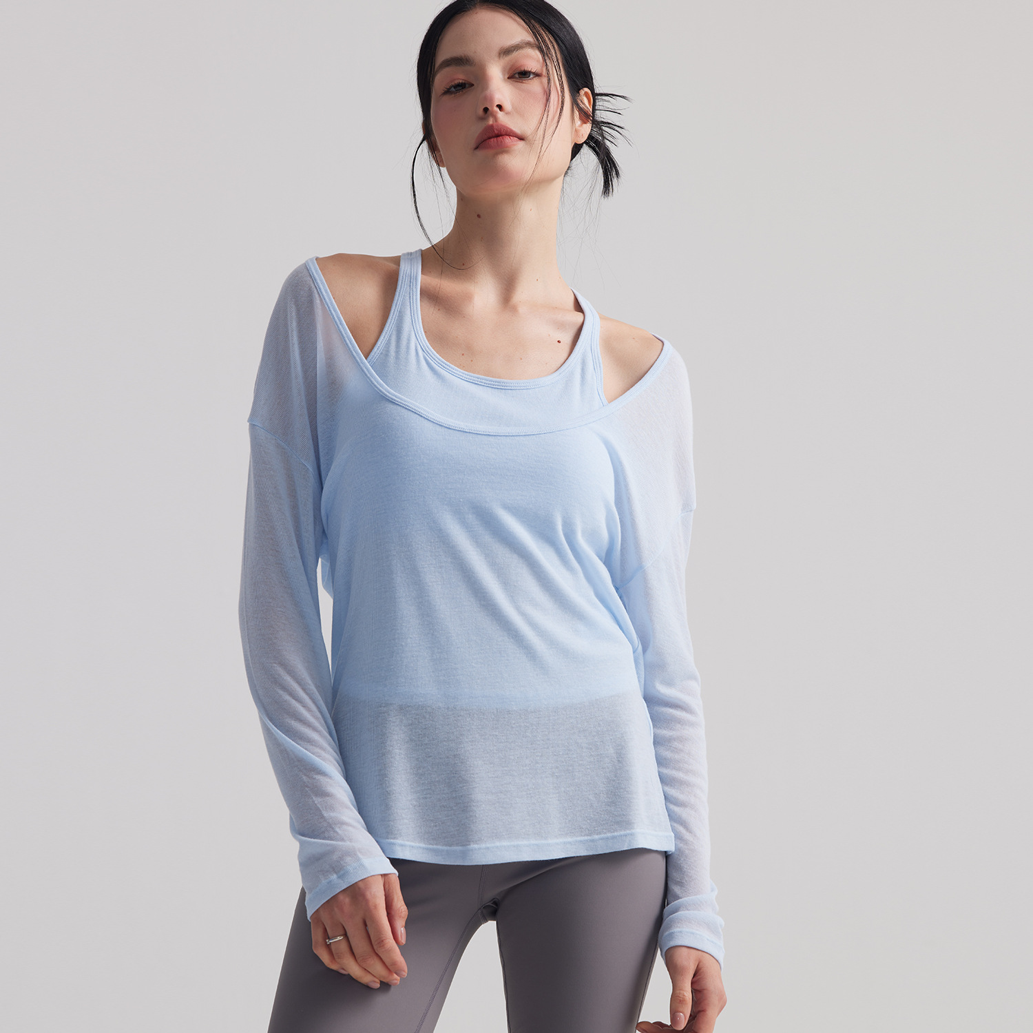 Damska luźna, półprzezroczysta – Pilates Yoga Top recenzja i cena